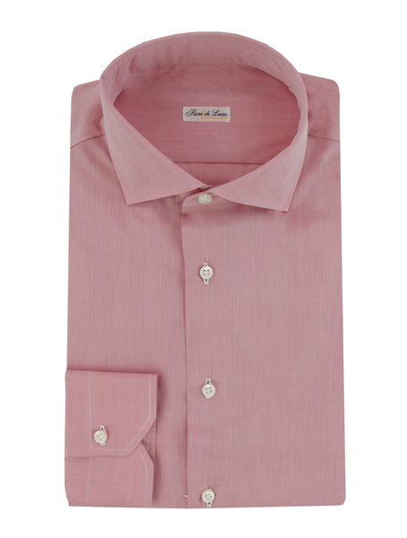 $750 Fiori Di Lusso Red Solid Cotton Shirt - Slim - (FDL3222523) - Parent