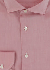 $750 Fiori Di Lusso Red Solid Cotton Shirt - Slim - (FDL3222523) - Parent
