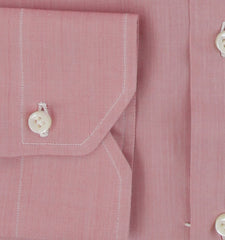 $750 Fiori Di Lusso Red Solid Cotton Shirt - Slim - (FDL3222523) - Parent