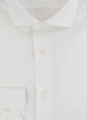 $750 Fiori Di Lusso White Solid Cotton Shirt - Slim - (FDL3222518) - Parent