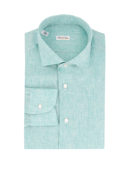 Fiori Di Lusso Green Melange Shirt - Slim - (FL829232) - Parent