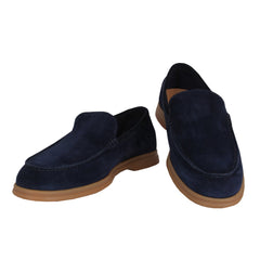 $650 Fiori Di Lusso Blue Suede Loafers - (FL911243) - Parent