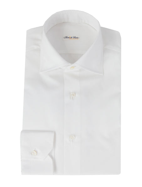 Fiori Di Lusso White Solid Cotton Shirt - Full - (FL1122231) - Parent