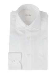 Fiori Di Lusso White Solid Cotton Shirt - Full - 15.75/40 - (FL1122231)