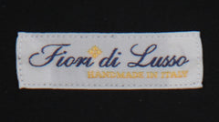 $600 Fiori Di Lusso Black Solid Cotton Shirt - Full - (FDL3222512) - Parent