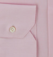 $750 Fiori Di Lusso Pink Solid Cotton Shirt - Full - (FL924251) - Parent