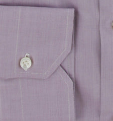 $750 Fiori Di Lusso Lavender Purple Cotton Shirt - Full - (FL924252) - Parent
