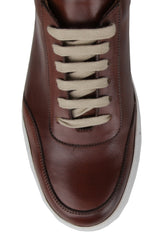 Fiori Di Lusso Caramel Brown Leather Sneakers - (FL82232) - Parent