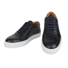 Fiori Di Lusso Dark Blue Leather Sneakers - (FL82233) - Parent