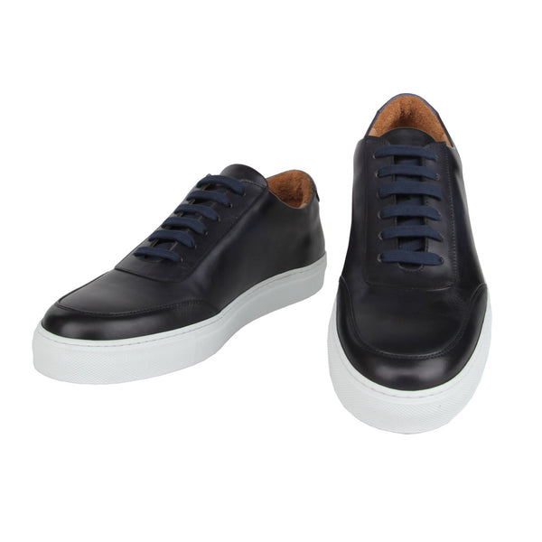 Fiori Di Lusso Dark Blue Leather Sneakers - (FL82233) - Parent
