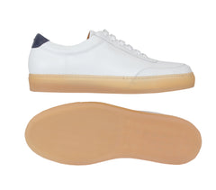 $600 Fiori Di Lusso White Leather Sneakers - (FL911248) - Parent