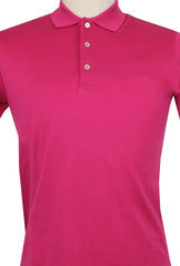 $225 Fiori Di Lusso Pink Solid Pique Polo - (FL282550) - Parent