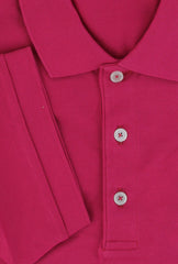 $225 Fiori Di Lusso Pink Solid Pique Polo - (FL282550) - Parent