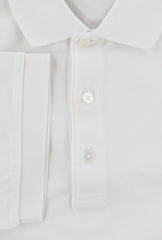 $225 Fiori Di Lusso White Solid Pique Polo - (FL282552) - Parent