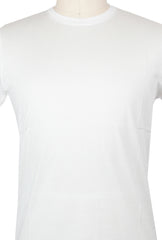 $200 Fiori Di Lusso White Crewneck Cotton T-Shirt - Slim - (FL282541) - Parent