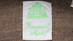 $400 Finamore Napoli Brown Linen Shirt - Extra Slim - (FN716244) - Parent