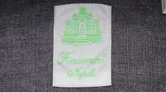 $400 Finamore Napoli Gray Linen Shirt - Extra Slim - (FN716243) - Parent