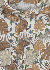 $400 Finamore Napoli Brown Linen Shirt - Extra Slim - (FN716245) - Parent