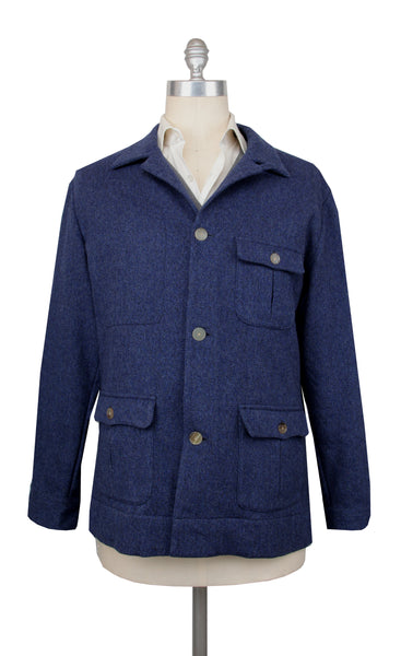 Finamore Napoli Blue Overshirt - (FN123243) - Parent