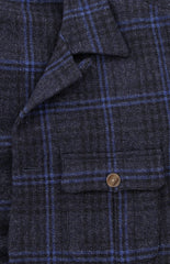 Finamore Napoli Blue Wool Blend Overshirt - (FN123244) - Parent