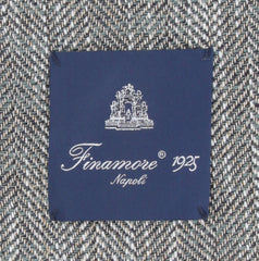 Finamore Napoli Green Herringbone Overshirt - (FN123242) - Parent