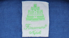 $400 Finamore Napoli Blue Linen Shirt - Extra Slim - (FN7162413) - Parent