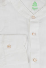 $375 Finamore Napoli White Cotton Blend Shirt - Slim - (FN916261) - Parent