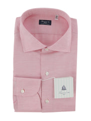 $600 Finamore Napoli Pink Shirt - Slim - 16.5/42 - (FN1022515)