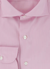 $450 Finamore Napoli Pink Cotton Shirt - Slim - (FN1227249) - Parent