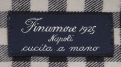 Finamore Napoli Black Check Cotton Shirt - Slim - (FN130243) - Parent