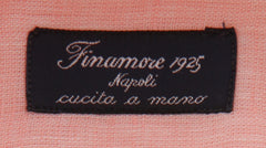 $450 Finamore Napoli Pink Solid Linen Shirt - Slim - (FN8282416) - Parent