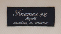 $450 Finamore Napoli Off White Flannel Shirt - Slim - (FN8282414) - Parent