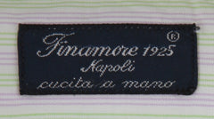 Finamore Napoli Green Striped Shirt - Slim - (2018030121) - Parent
