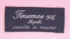 Finamore Napoli Pink Solid Linen Shirt - Slim - (FN192411) - Parent