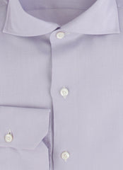 $450 Finamore Napoli Lavender Purple Linen Shirt - Slim - (FN38261) - Parent