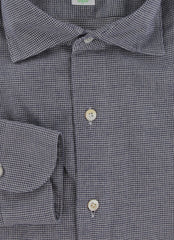 $450 Finamore Napoli Dark Blue Shirt - Full - (FN102255) - Parent