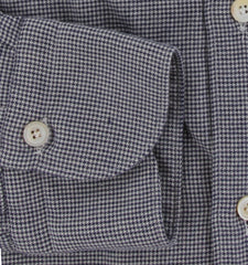 $450 Finamore Napoli Dark Blue Shirt - Full - (FN102255) - Parent