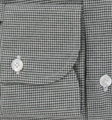 $450 Finamore Napoli Dark Green Shirt - Slim - (FN127246) - Parent