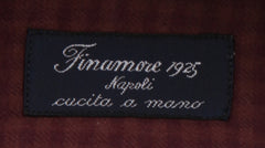 $450 Finamore Napoli Burgundy Red Cotton Shirt - Slim - (FN828248) - Parent