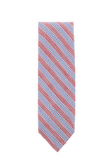 Finamore Napoli Multi-Colored Striped Linen Blend Tie (1308)