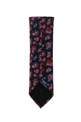 Finamore Napoli Black Paisley Silk Tie (1346)