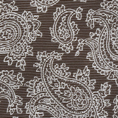 Finamore Napoli Brown Paisley Silk Tie (1337)