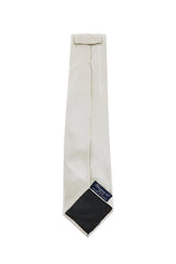 Finamore Napoli Cream Solid Silk Tie (1349)