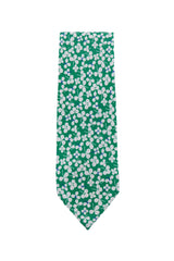 Finamore Napoli Green Foulard Silk Tie (1749)