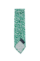 Finamore Napoli Green Foulard Silk Tie (1749)