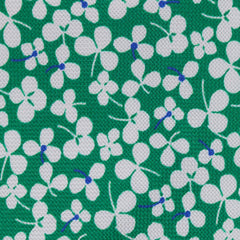 Finamore Napoli Green Foulard Silk Tie (1749)