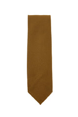 $195 Finamore Napoli Light Brown Solid Silk Tie - x - (FN107269)