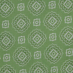 $195 Finamore Napoli Green Fancy Silk Tie - x - (FN107262)