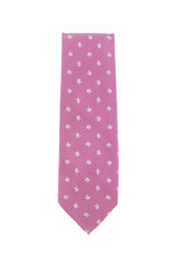 Finamore Napoli Pink Floral Silk Tie (1296)