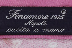 Finamore Napoli Pink Floral Silk Tie (1296)